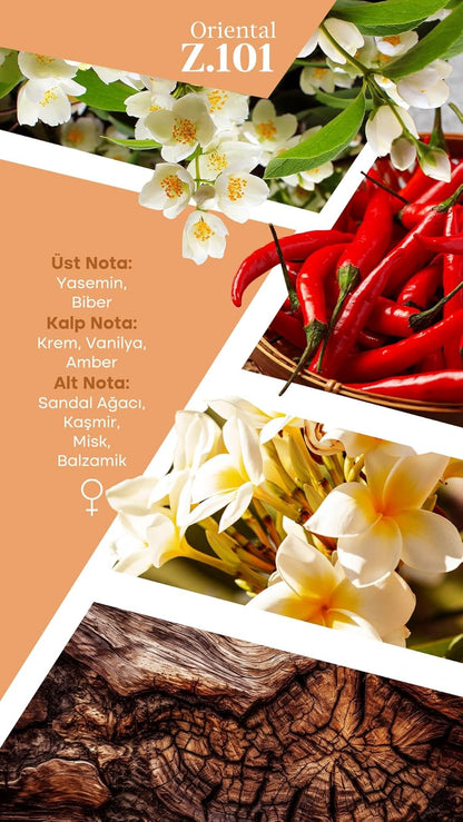 Mad Z101 Selective Eau de Parfum (EDP) 50 ml Kadın Parfüm – Biber, Vanilya ve Sandal Ağacı ile Sıcak ve Kalıcı Oryantal Parfüm - 5F Z.101 - MP Studio Türkiye